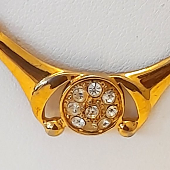 Park Lane Gold Tone Necklace with Circular Pendant/Crystals - Picture 3 of 7